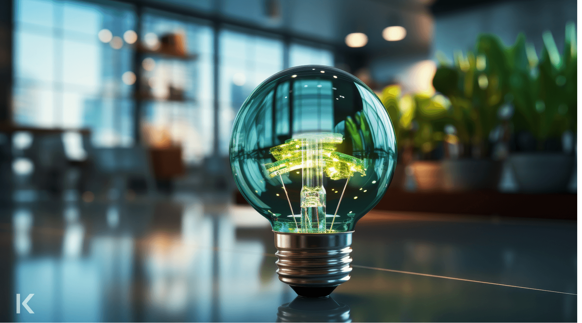 concept LED lighting, light bulb AI generated